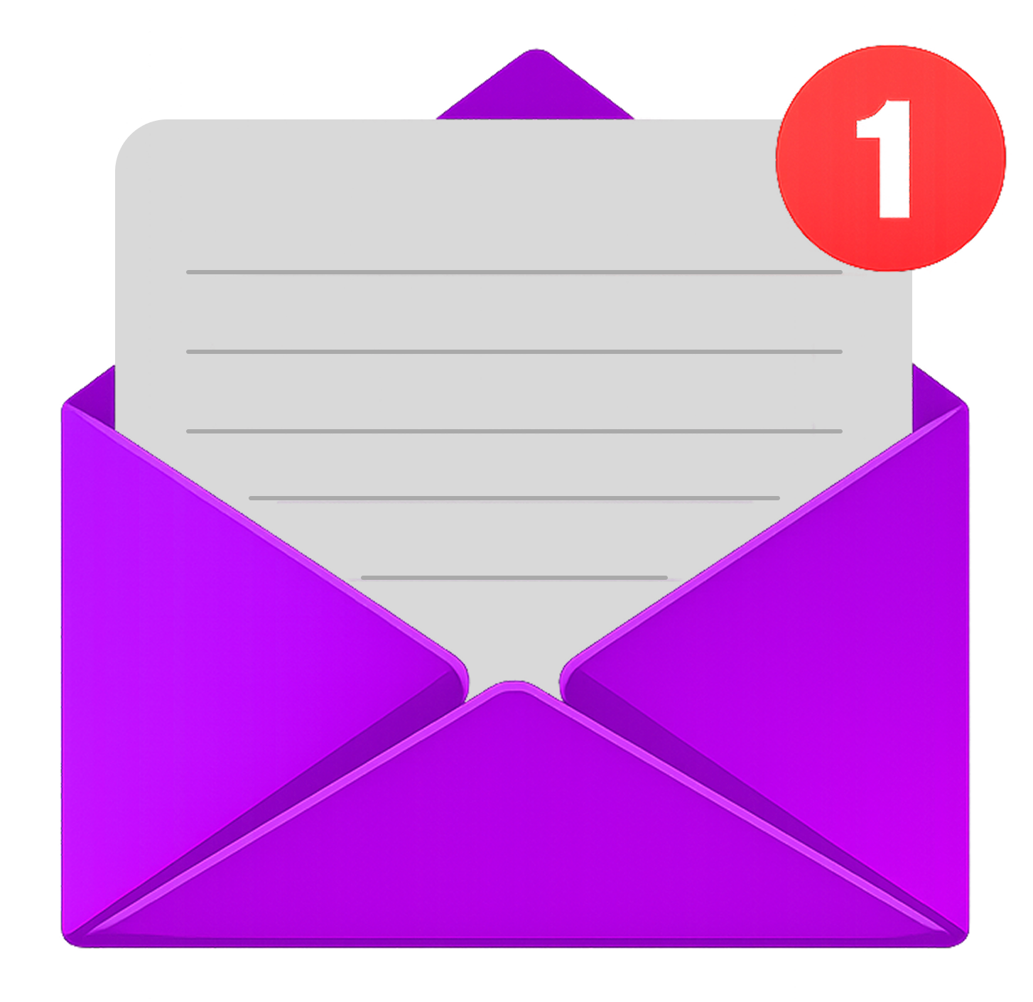 Mail logo en Violeta